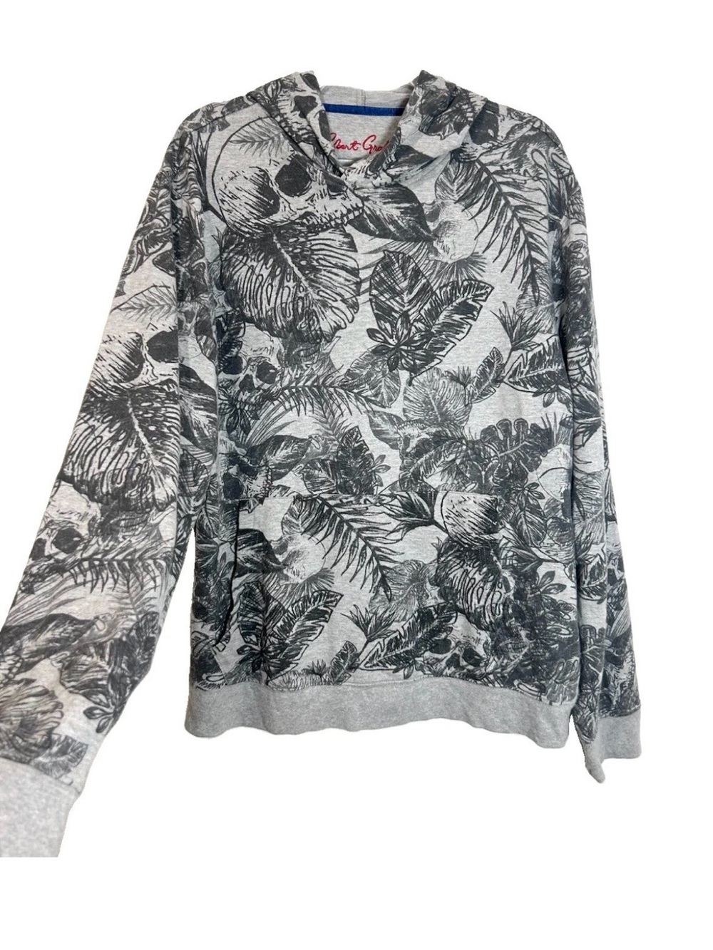 Robert Graham Skull Hoodie Men Sz XL Tropic Thunder Pullover 100% Cotton Grunge
